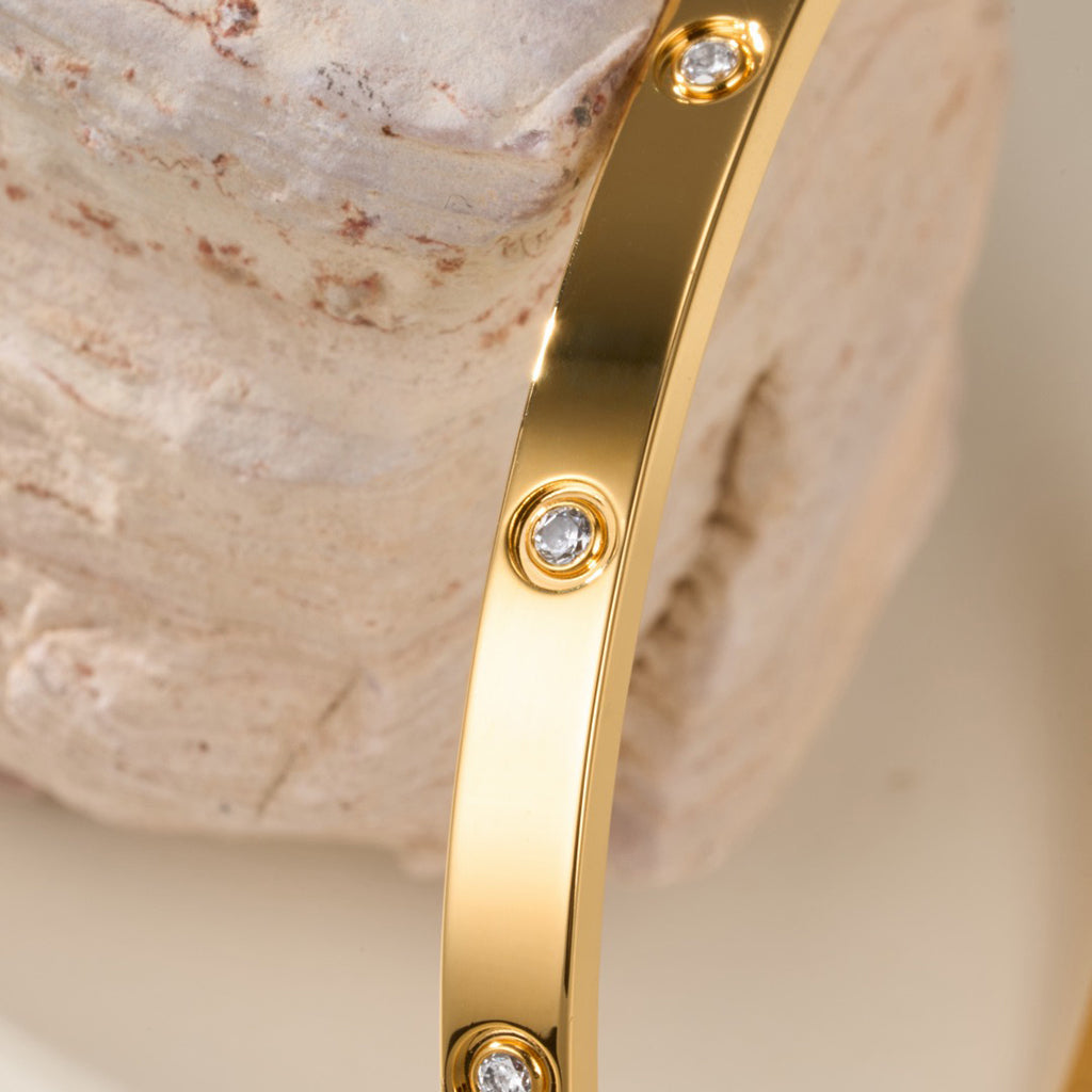 [ElanLuxe Jewelry]LOVE BRACELET 3.65MM 10 DIAMONDS