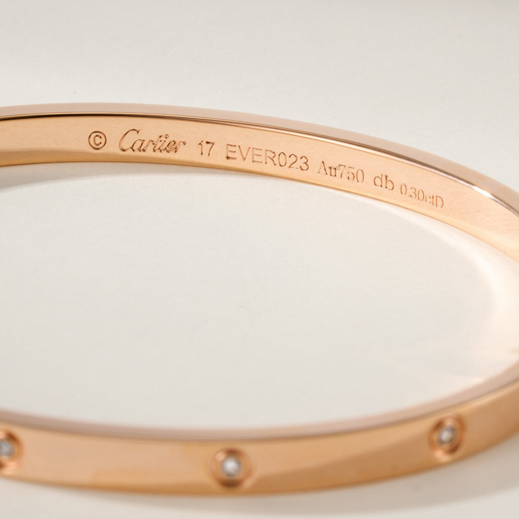 [ElanLuxe Jewelry]LOVE BRACELET 3.65MM 10 DIAMONDS