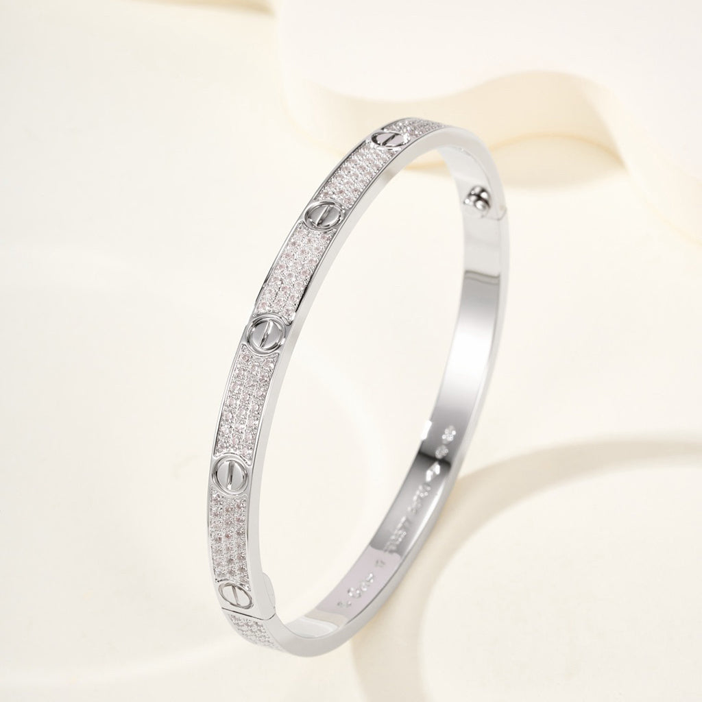 [ElanLuxe Jewelry]LOVE BRACELET 4.8MM DIAMOND-PAVED