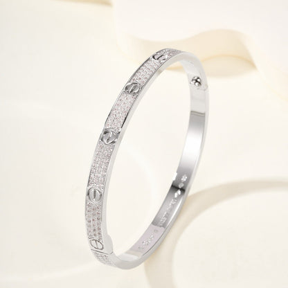 [ElanLuxe Jewelry]LOVE BRACELET 4.8MM DIAMOND-PAVED