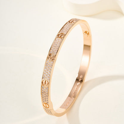 [ElanLuxe Jewelry]LOVE BRACELET 4.8MM DIAMOND-PAVED