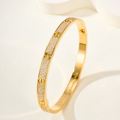 [ElanLuxe Jewelry]LOVE BRACELET 4.8MM DIAMOND-PAVED