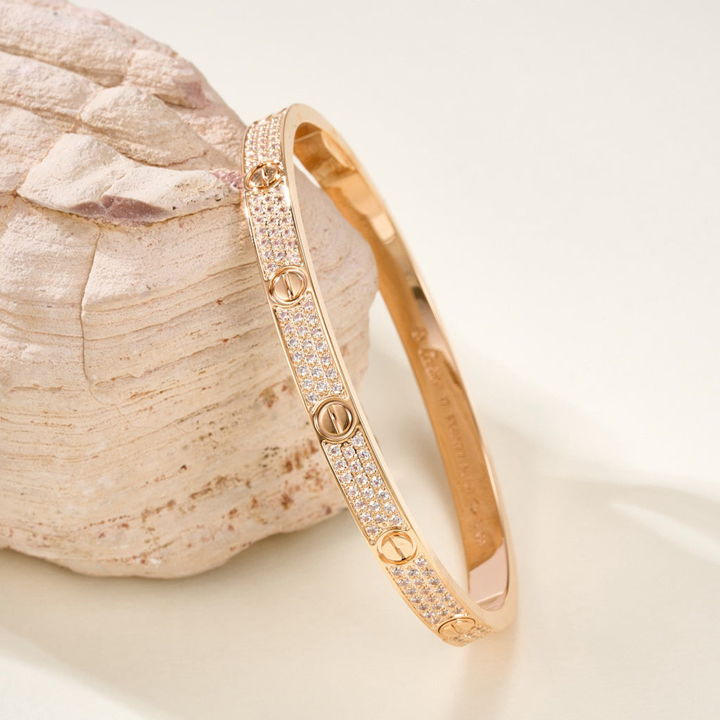 [ElanLuxe Jewelry]LOVE BRACELET 4.8MM DIAMOND-PAVED