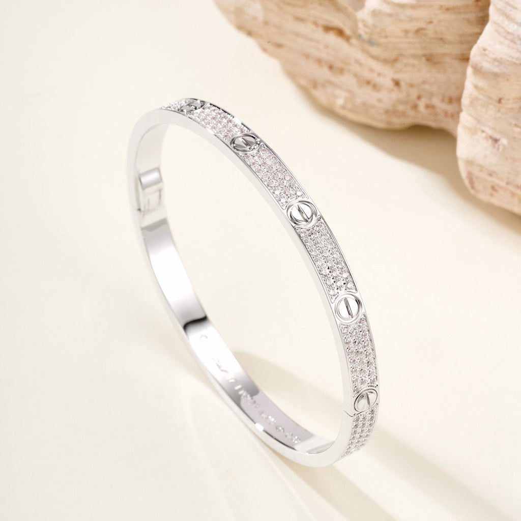 [ElanLuxe Jewelry]LOVE BRACELET 4.8MM DIAMOND-PAVED