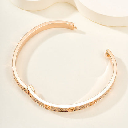 [ElanLuxe Jewelry]LOVE BRACELET 4.8MM DIAMOND-PAVED