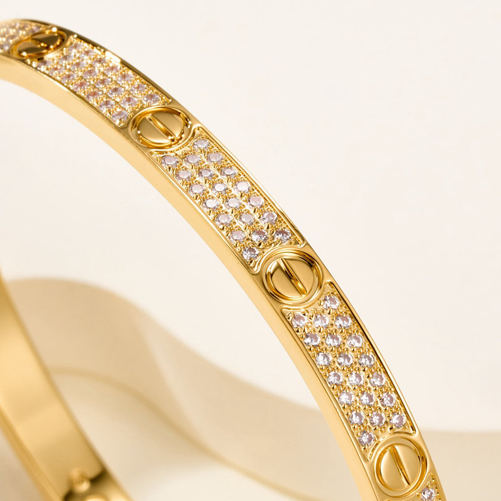 [ElanLuxe Jewelry]LOVE BRACELET 4.8MM DIAMOND-PAVED