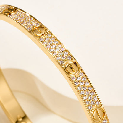 [ElanLuxe Jewelry]LOVE BRACELET 4.8MM DIAMOND-PAVED
