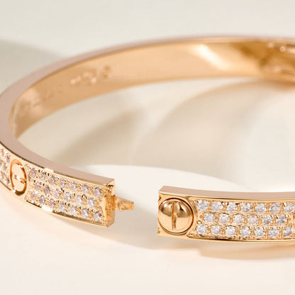 [ElanLuxe Jewelry]LOVE BRACELET 4.8MM DIAMOND-PAVED