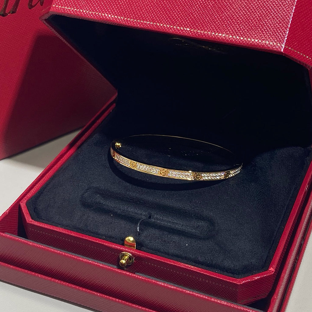 [ElanLuxe Jewelry]LOVE BRACELET 3.65MM DIAMOND-PAVED