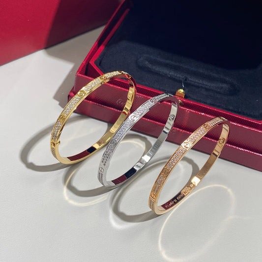 [ElanLuxe Jewelry]LOVE BRACELET 3.65MM DIAMOND-PAVED