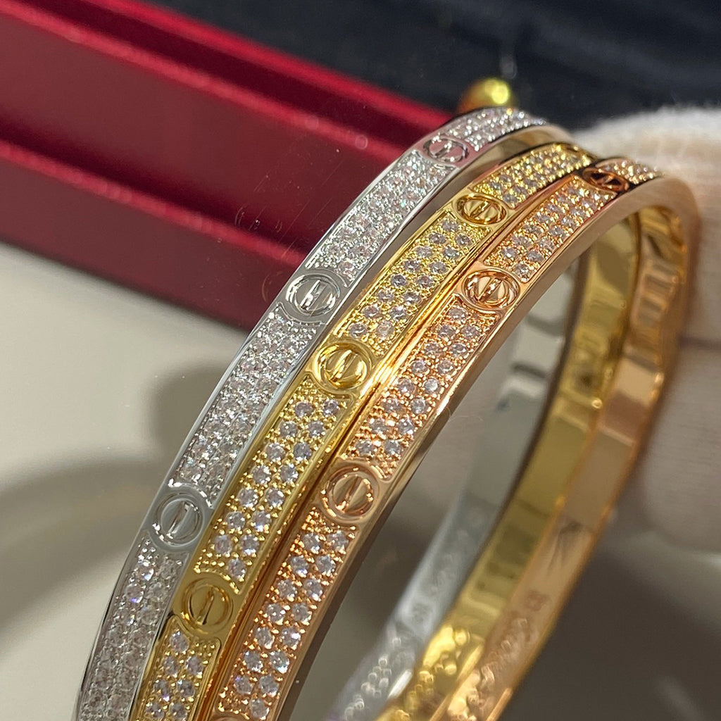 [ElanLuxe Jewelry]LOVE BRACELET 3.65MM DIAMOND-PAVED