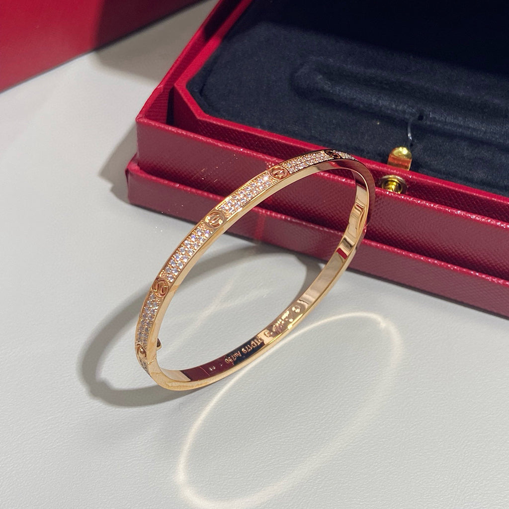[ElanLuxe Jewelry]LOVE BRACELET 3.65MM DIAMOND-PAVED