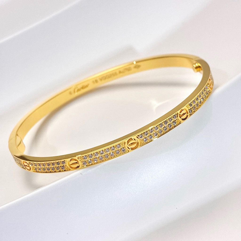 [ElanLuxe Jewelry]LOVE BRACELET 3.65MM DIAMOND-PAVED