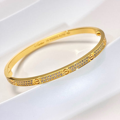 [ElanLuxe Jewelry]LOVE BRACELET 3.65MM DIAMOND-PAVED