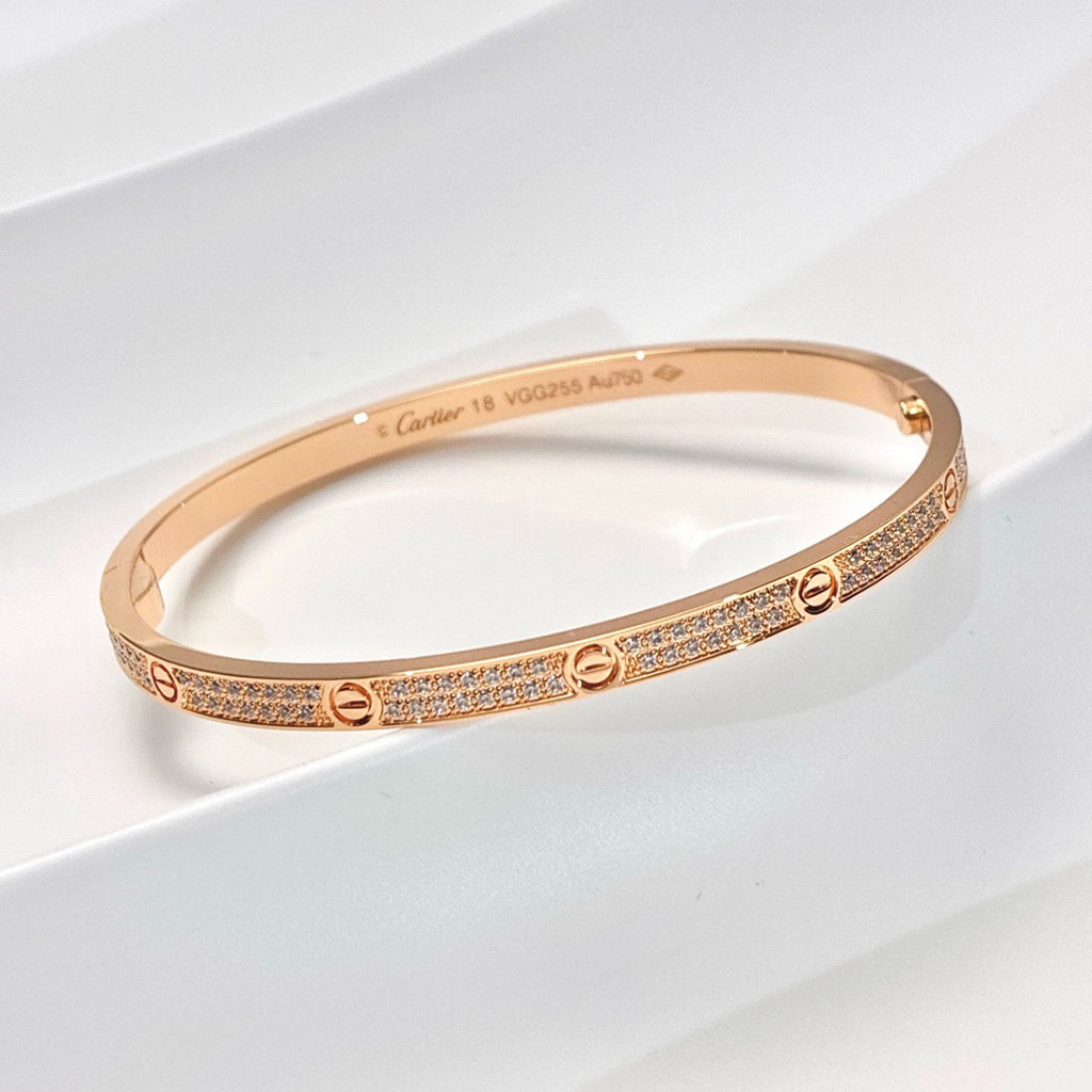 [ElanLuxe Jewelry]LOVE BRACELET 3.65MM DIAMOND-PAVED