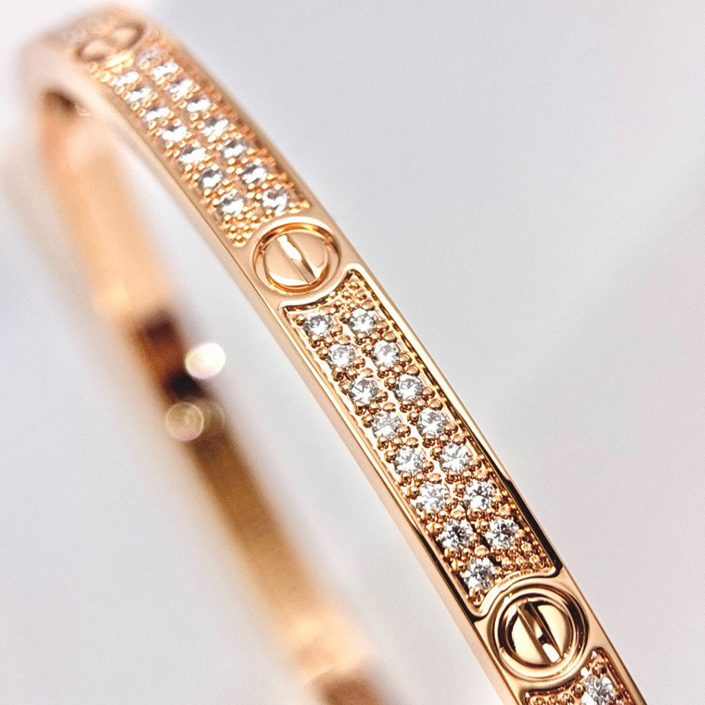 [ElanLuxe Jewelry]LOVE BRACELET 3.65MM DIAMOND-PAVED