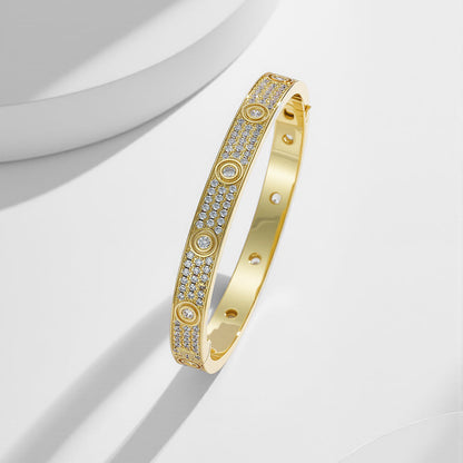 [ElanLuxe Jewelry]LOVE BRACELET 6.1MM DIAMOND-PAVED 10 BIG DIAMONDS