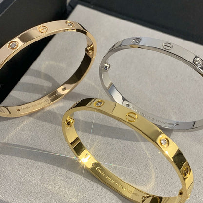 [ElanLuxe Jewelry]LOVE BRACELET 6.1MM 4 DIAMONDS