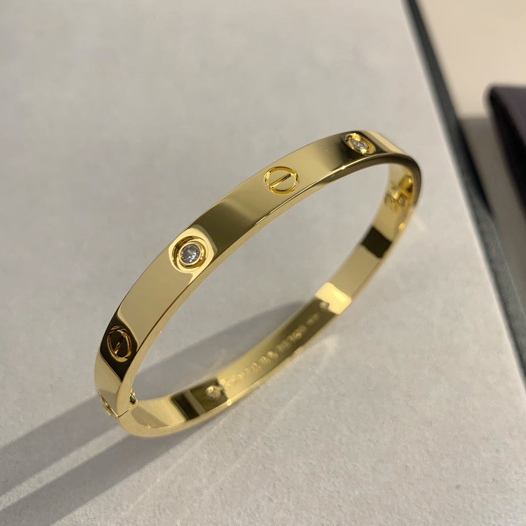 [ElanLuxe Jewelry]LOVE BRACELET 6.1MM 4 DIAMONDS