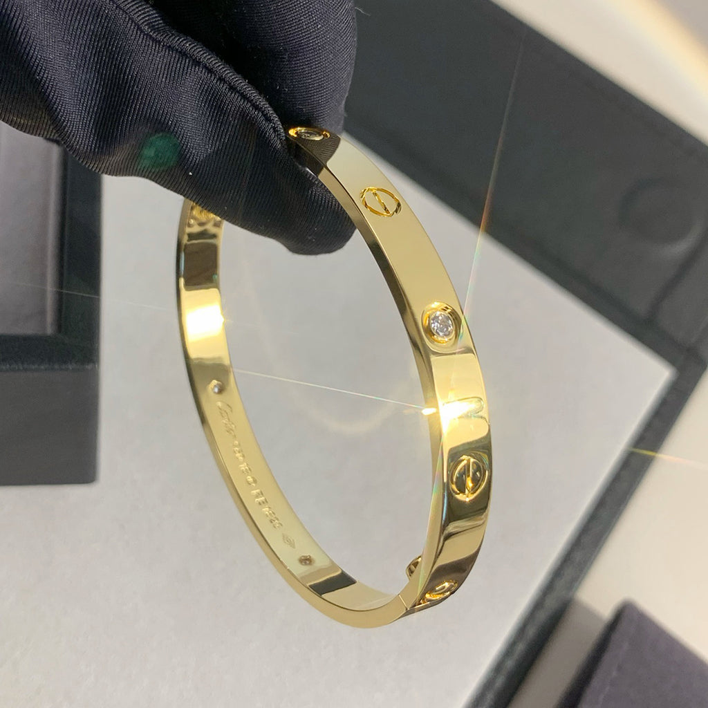 [ElanLuxe Jewelry]LOVE BRACELET 6.1MM 4 DIAMONDS