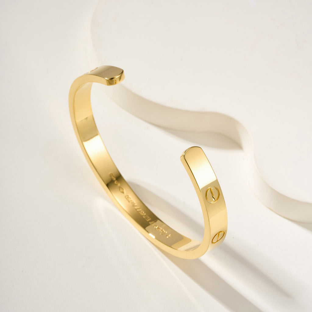 [ElanLuxe Jewelry]LOVE BRACELET 6.1MM OPEN CUFF