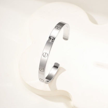 [ElanLuxe Jewelry]LOVE BRACELET 6.1MM OPEN CUFF