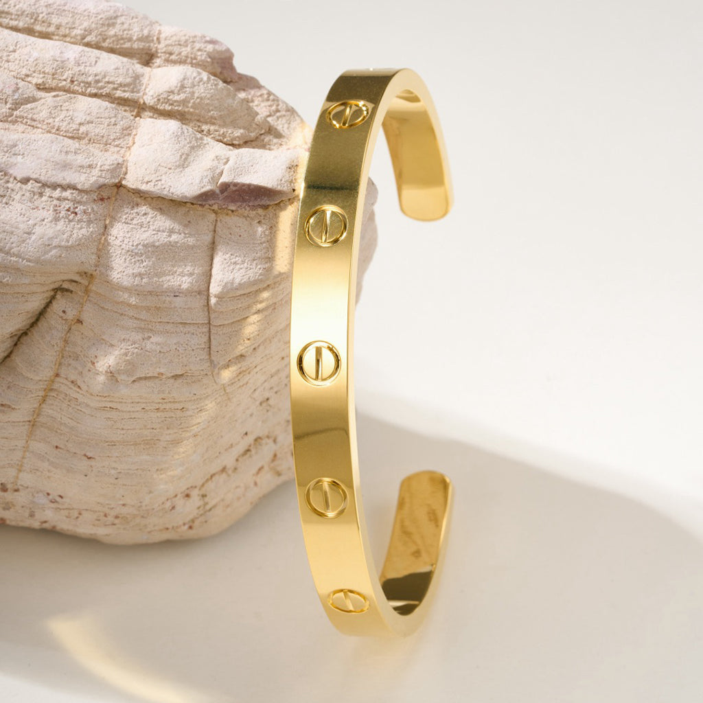 [ElanLuxe Jewelry]LOVE BRACELET 6.1MM OPEN CUFF