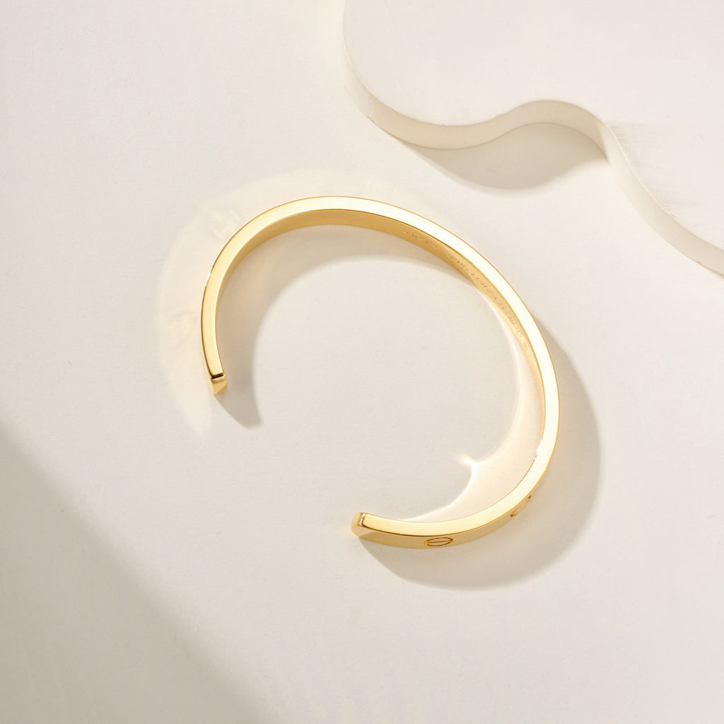 [ElanLuxe Jewelry]LOVE BRACELET 6.1MM OPEN CUFF