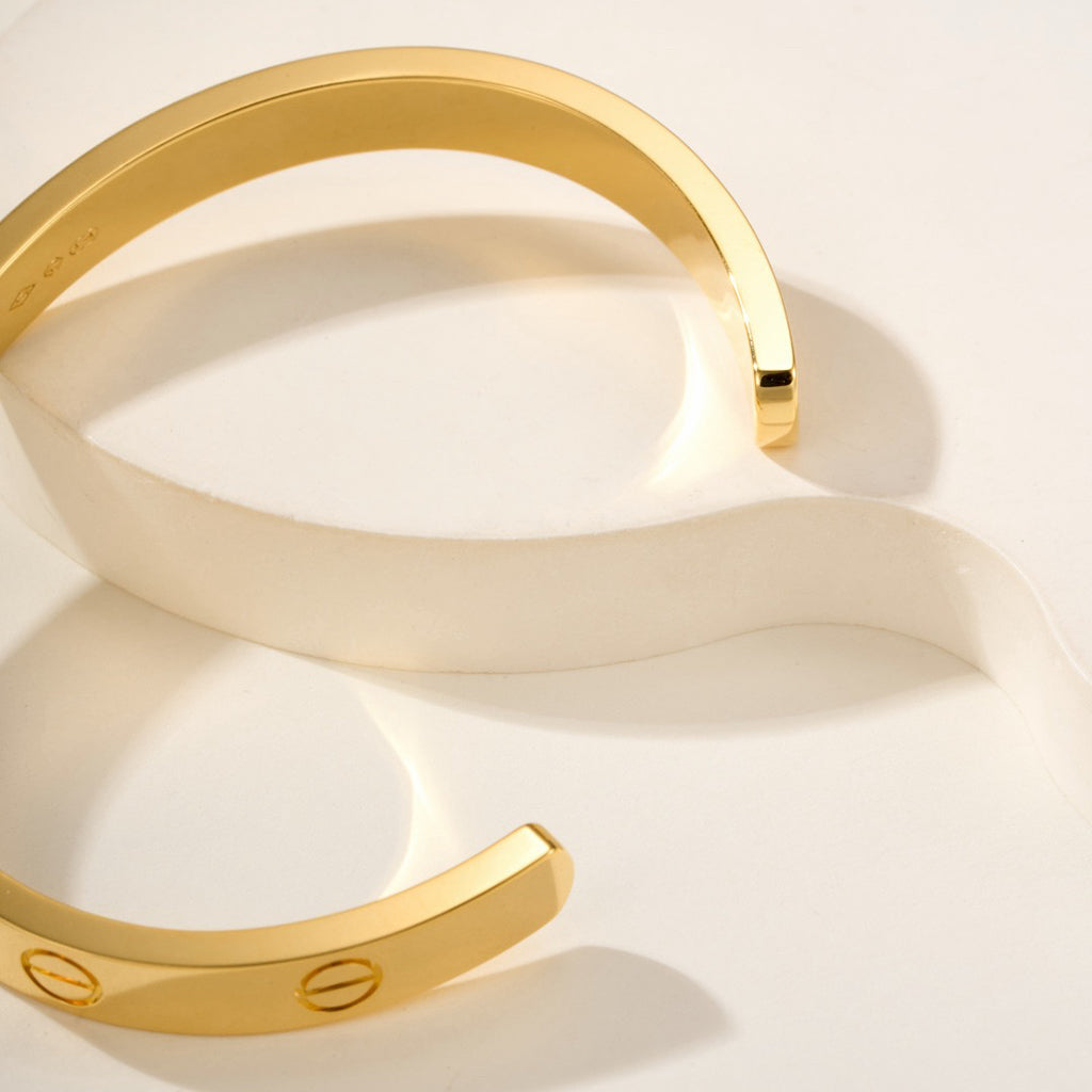 [ElanLuxe Jewelry]LOVE BRACELET 6.1MM OPEN CUFF