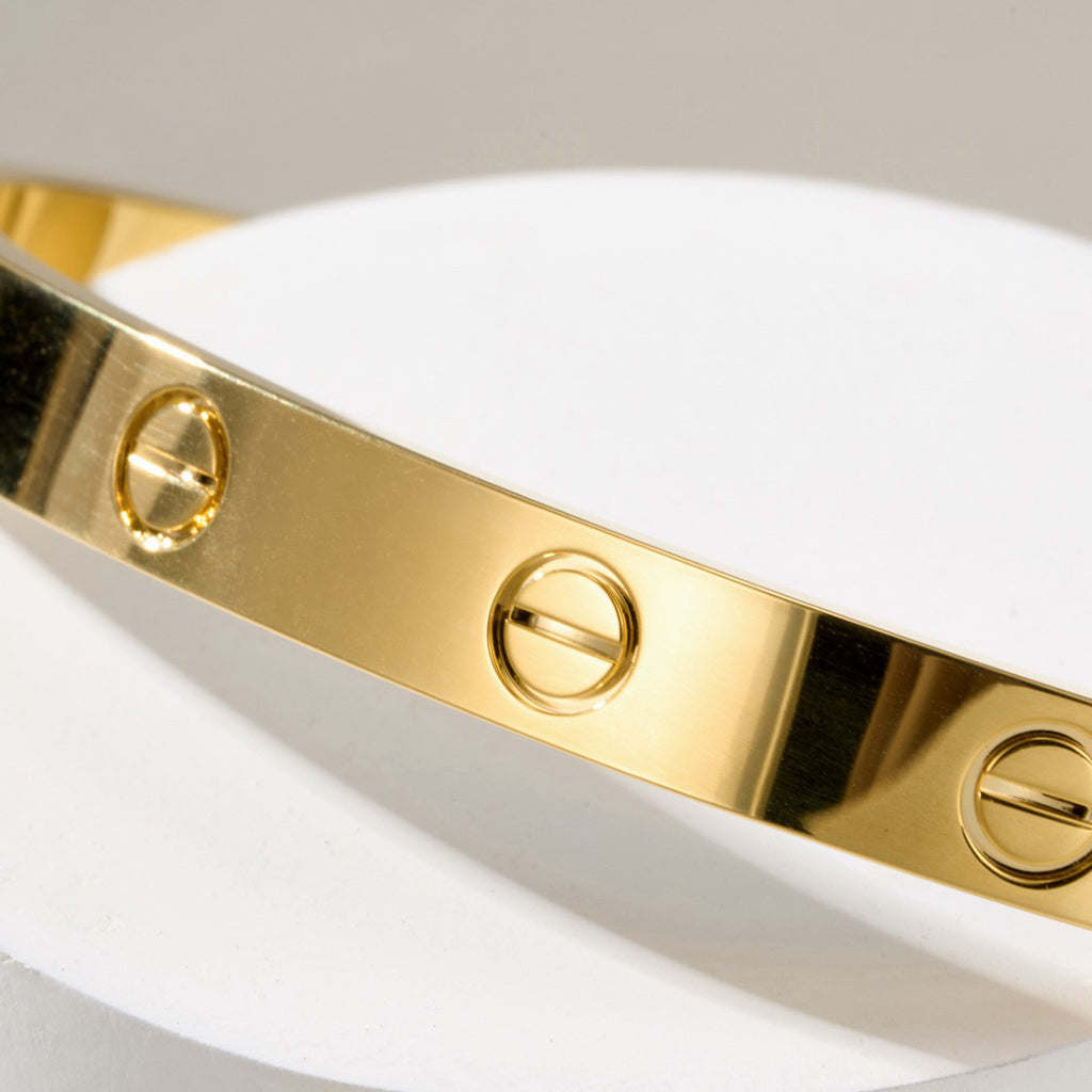 [ElanLuxe Jewelry]LOVE BRACELET 6.1MM OPEN CUFF