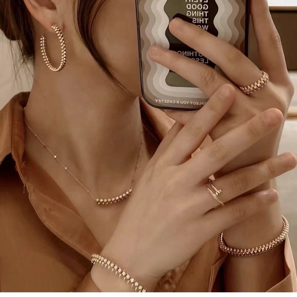 [ElanLuxe Jewelry]CLASH  BRACELET 8MM DIAMONDS