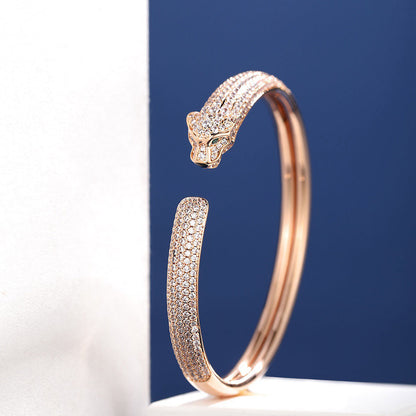 [ElanLuxe Jewelry]PANTHERE FULL DIAMOND OPEN BRACELET