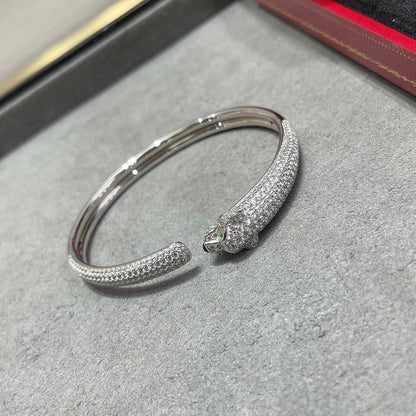 [ElanLuxe Jewelry]PANTHERE FULL DIAMOND OPEN BRACELET