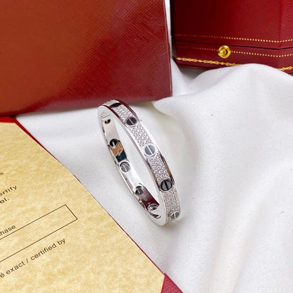 [ElanLuxe Jewelry]LOVE BRACELET 6.1MM DIAMOND-PAVED CERAMIC