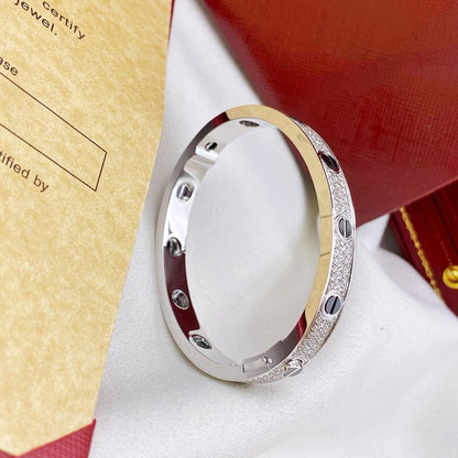 [ElanLuxe Jewelry]LOVE BRACELET 6.1MM DIAMOND-PAVED CERAMIC