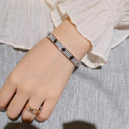 [ElanLuxe Jewelry]LOVE BRACELET 6.1MM DIAMOND-PAVED CERAMIC