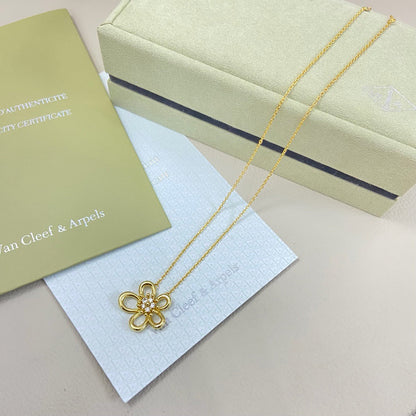 [Elanluxe Jewelry]FLOWERLACE NECKLACE 5 DIAMONDS