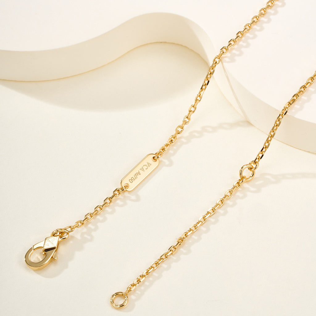 [Elanluxe Jewelry]FLOWERLACE NECKLACE 5 DIAMONDS