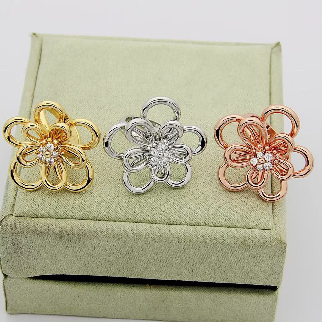 [Elanluxe Jewelry] FLOWERLACE RING 5 DIAMONDS