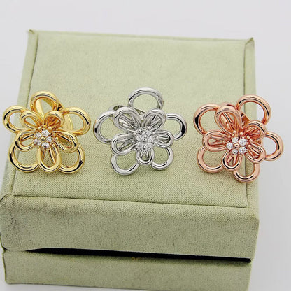 [Elanluxe Jewelry] FLOWERLACE RING 5 DIAMONDS