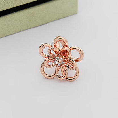 [Elanluxe Jewelry] FLOWERLACE RING 5 DIAMONDS