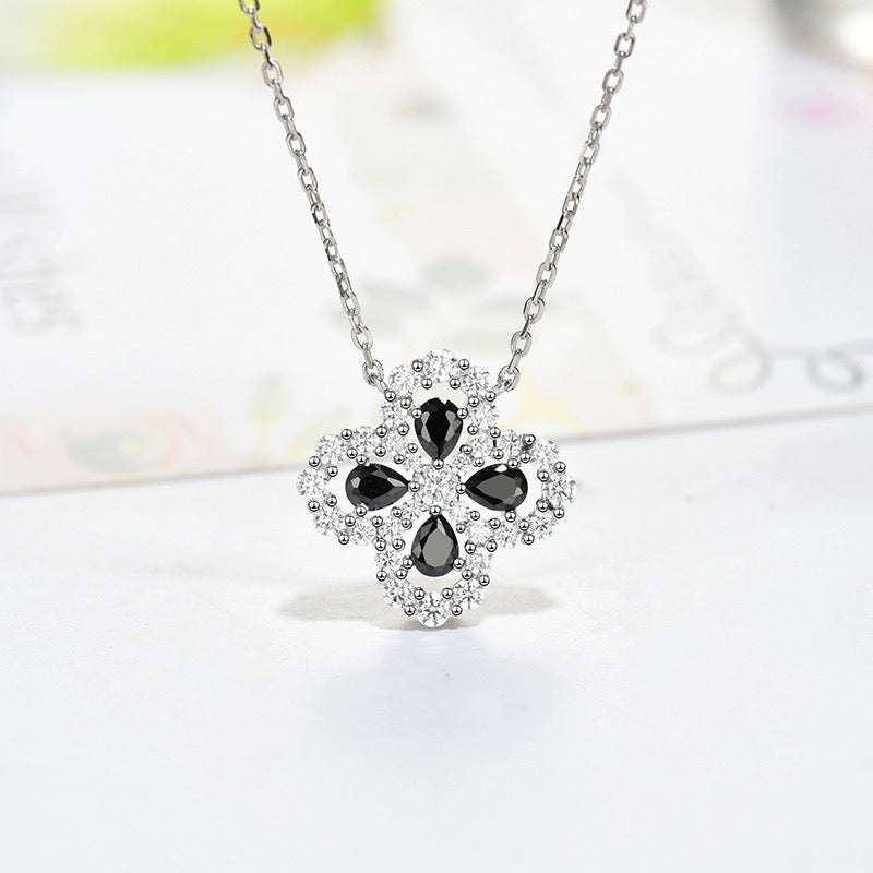 [ElanLuxe Jewelry]LOOP NECKLACE FULL MOTIF DIAMOND 16MM MULTIPLE COLORS