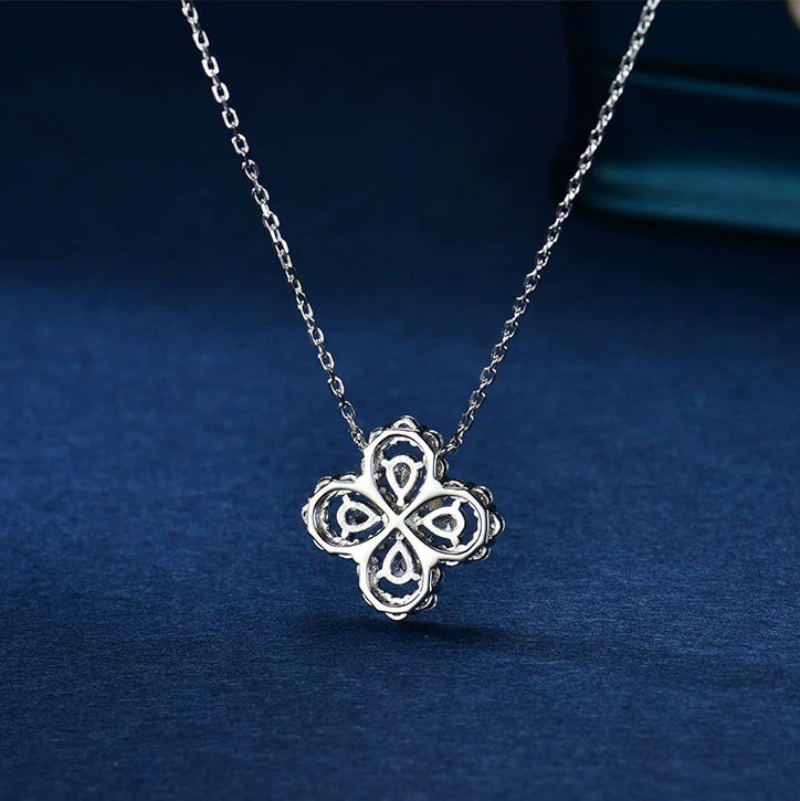 [ElanLuxe Jewelry]LOOP NECKLACE FULL MOTIF DIAMOND 16MM MULTIPLE COLORS
