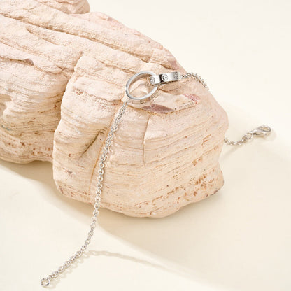 [ElanLuxe Jewelry]LOVE BRACELET DOUBLE RING