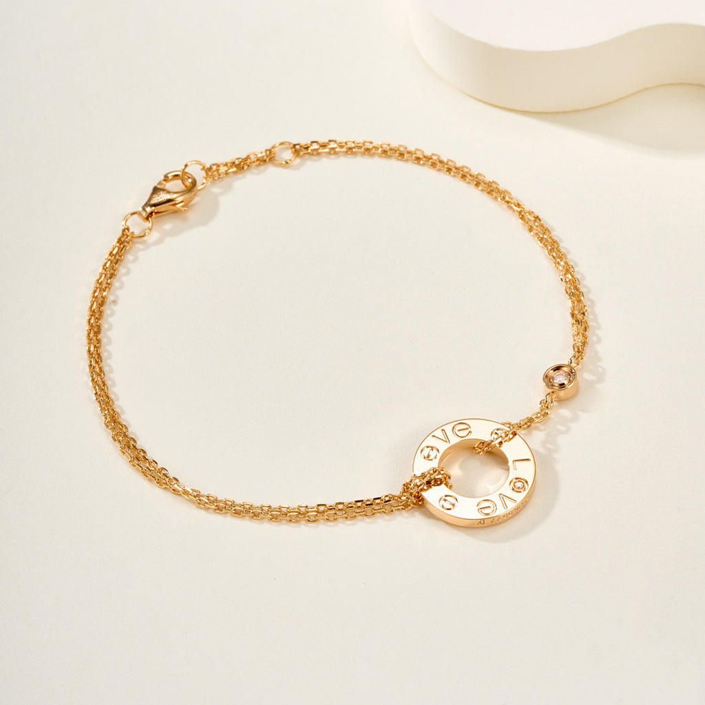 [ElanLuxe Jewelry]LOVE BRACELET 2 DIAMOND
