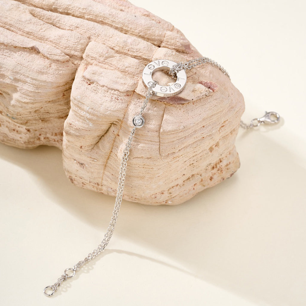 [ElanLuxe Jewelry]LOVE BRACELET 2 DIAMOND