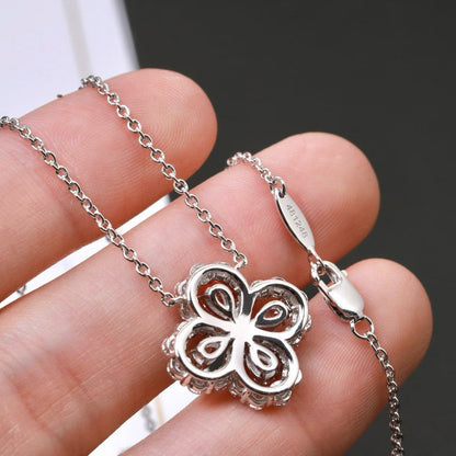 [ElanLuxe Jewelry]LOOP NECKLACE FULL MOTIF DIAMOND 16MM MULTIPLE COLORS
