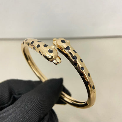 [ElanLuxe Jewelry]PANTHERE DOUBLE HEADED OPEN BRACELET