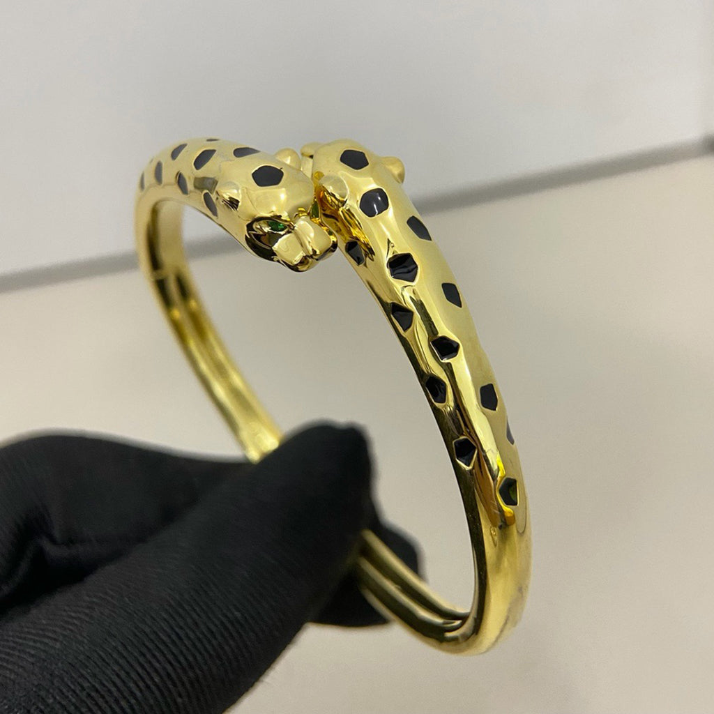 [ElanLuxe Jewelry]PANTHERE DOUBLE HEADED OPEN BRACELET