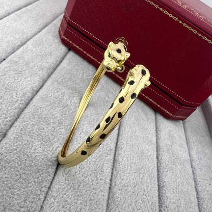[ElanLuxe Jewelry]PANTHERE DOUBLE HEADED OPEN BRACELET
